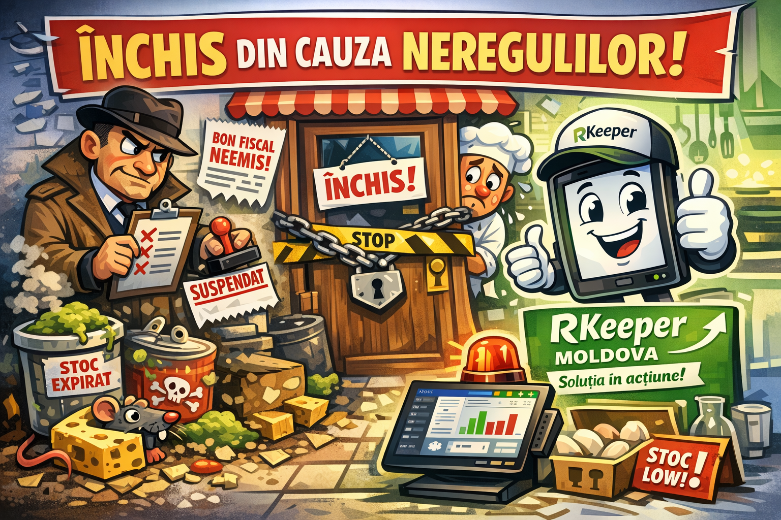 De ce poate fi închis un restaurant și cum te poate ajuta un sistem POS precum RKeeper Moldova să eviți problemele!